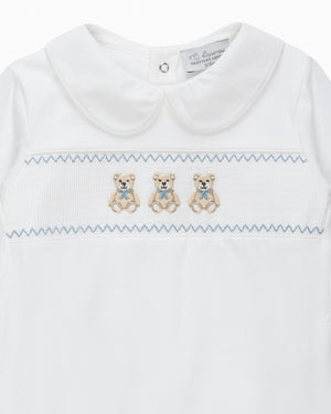 Lapinou All-in-One Baby Teddy Smocked All-In-One