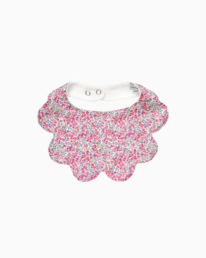Lapinou Bib Scalloped Bib in Pink Wiltshire