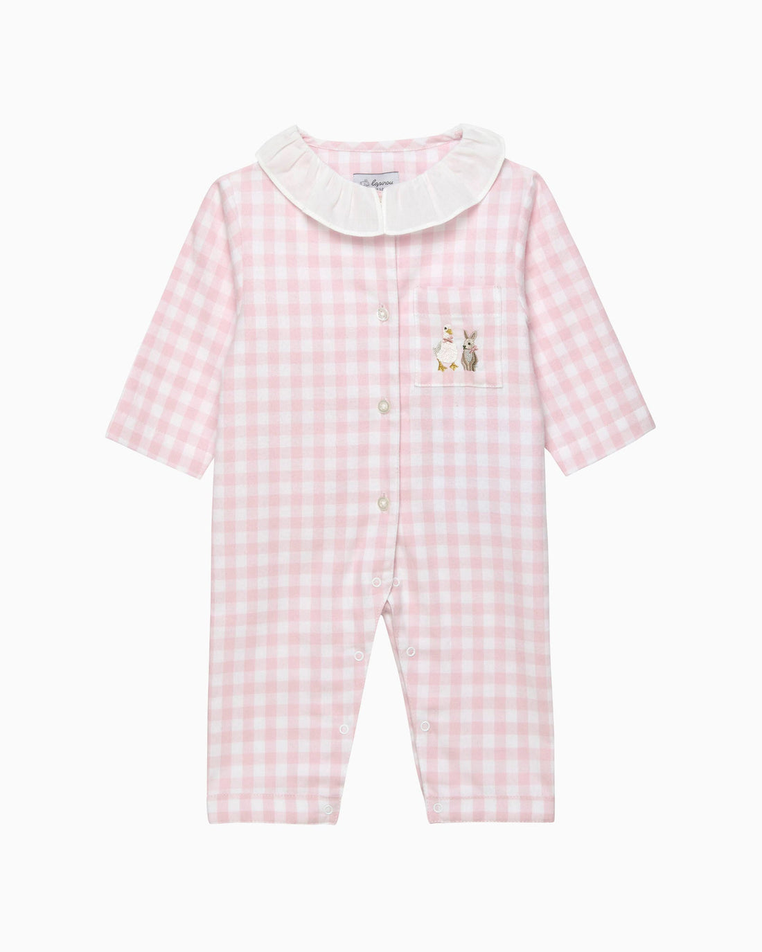 Lapinou All-in-One Baby Freya All-in-One in Pink Gingham