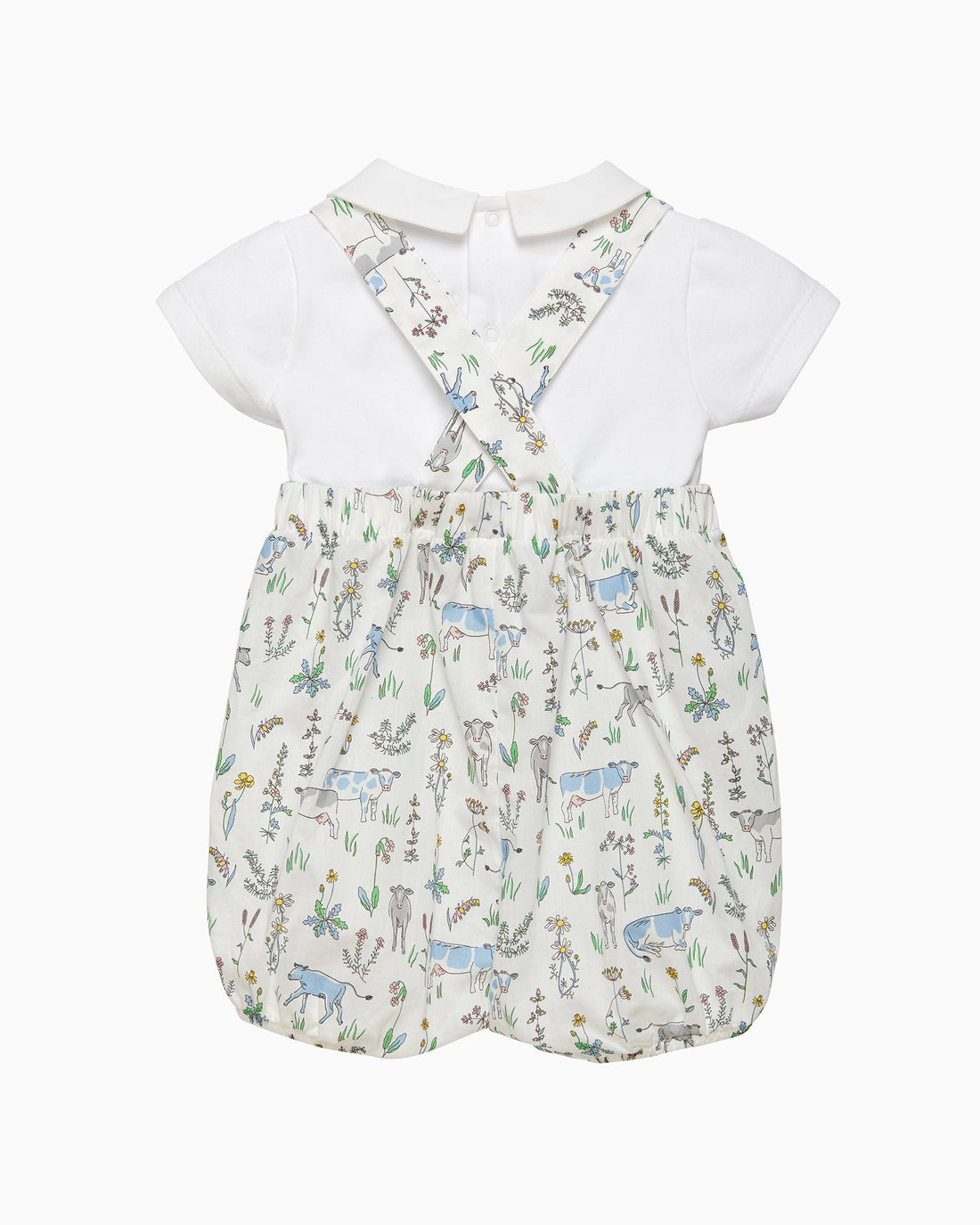 Lapinou Romper Baby Moo Cow Dungarees