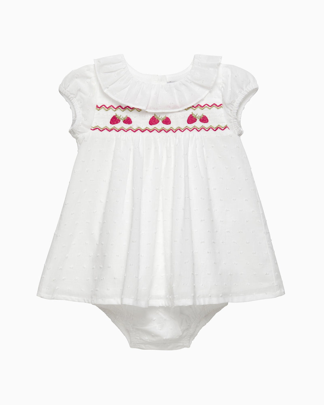 Lapinou Dress Baby My 1st Smocked Dress in Strawberry