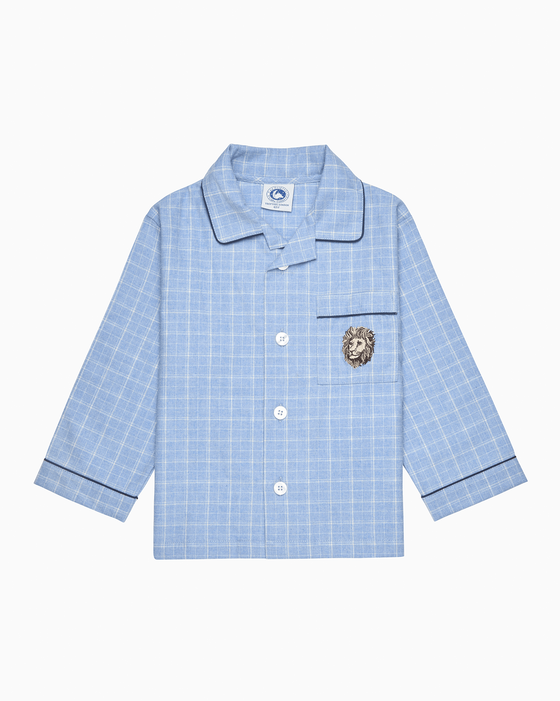 Original Pyjama Company Pyjamas Augustus Lion Pyjamas in Blue Check