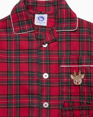 Original Pyjama Company Pyjamas Cosy Tartan Reindeer Pyjamas