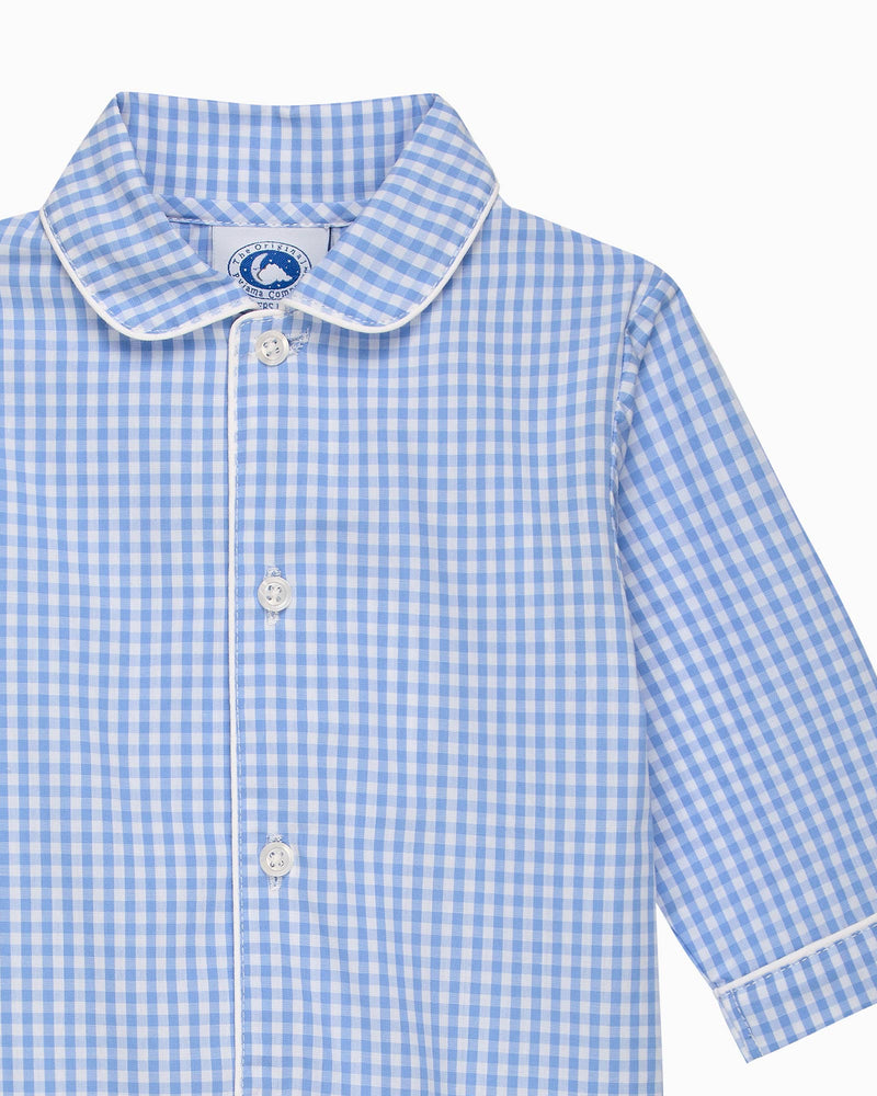 Original Pyjama Company All-in-One Gingham All-In-One in Blue