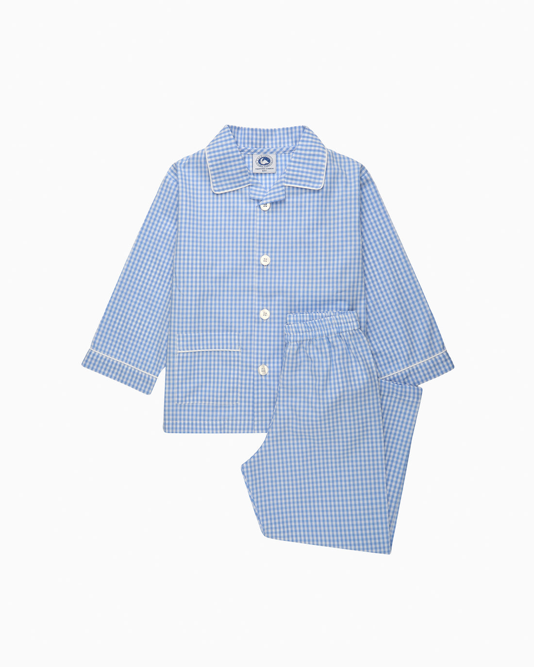 Original Pyjama Company Pyjamas Gingham Pyjamas in Blue