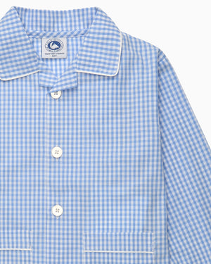 Original Pyjama Company Pyjamas Gingham Pyjamas in Blue