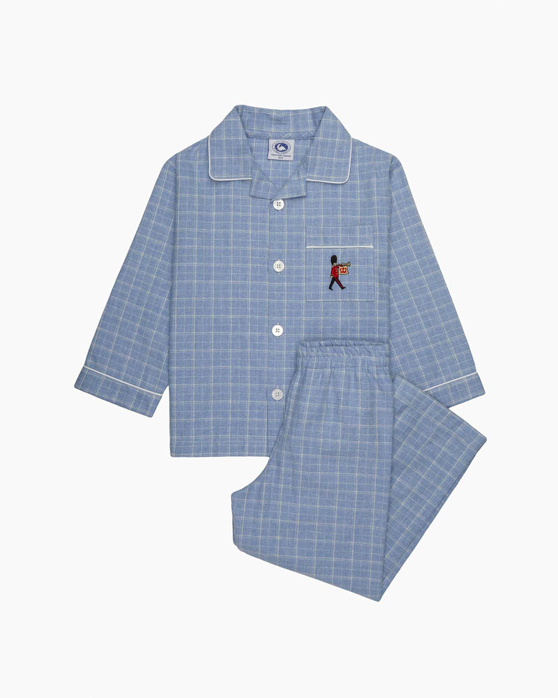 Original Pyjama Company Pyjamas Trumpet Guardsman Pyjama in Blue Check