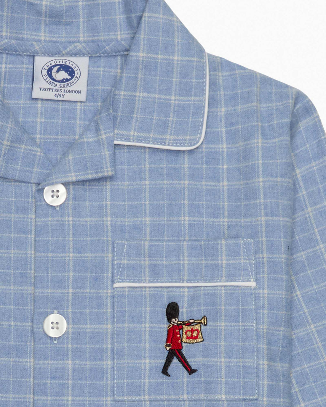 Original Pyjama Company Pyjamas Trumpet Guardsman Pyjama in Blue Check