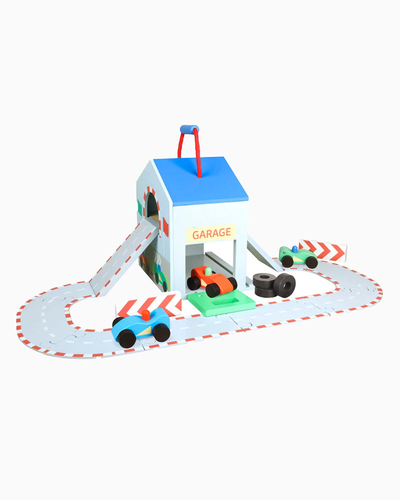 Orange Tree Toy Racing Track Play Set