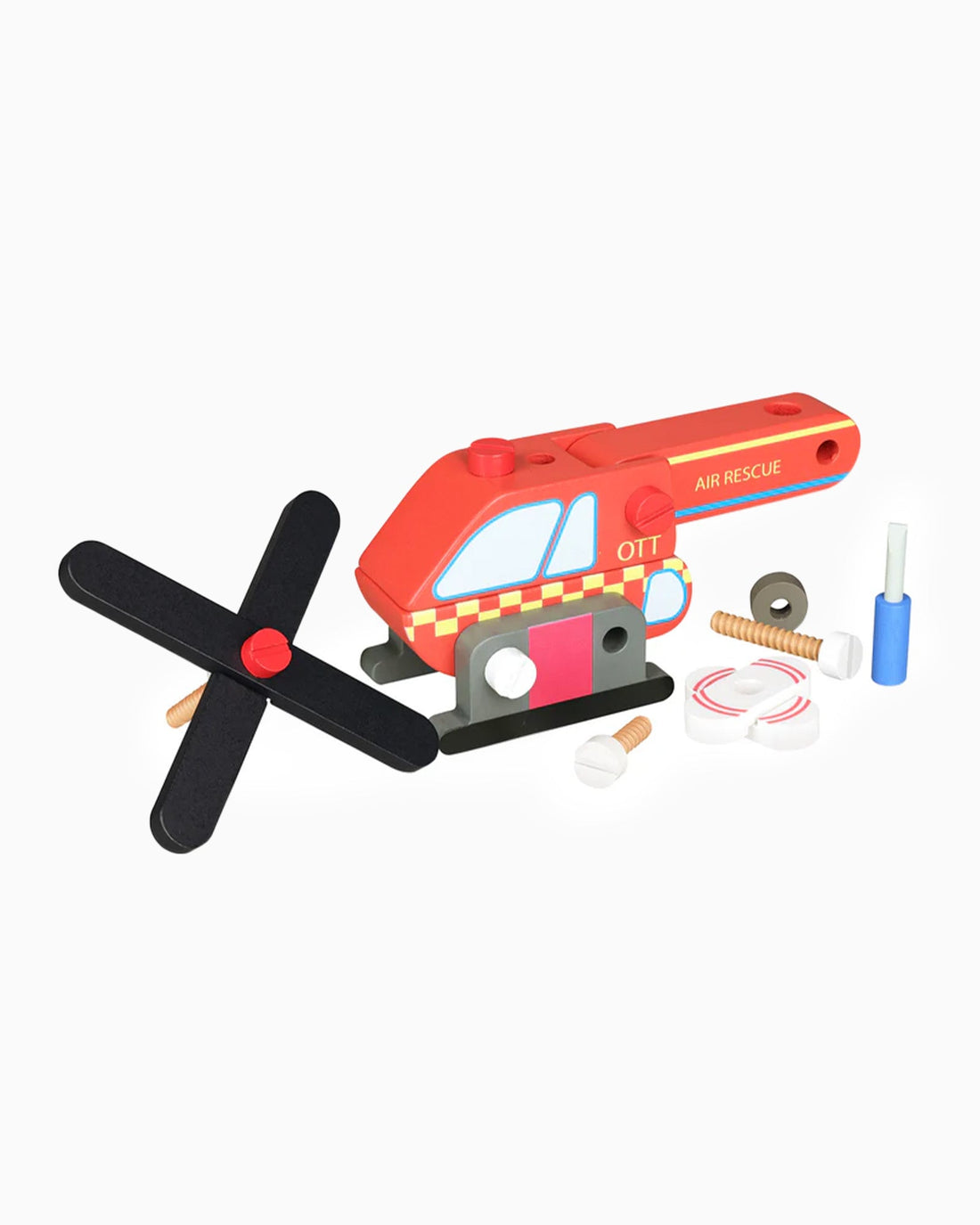 Orange Tree Toy Buildable Helicopter