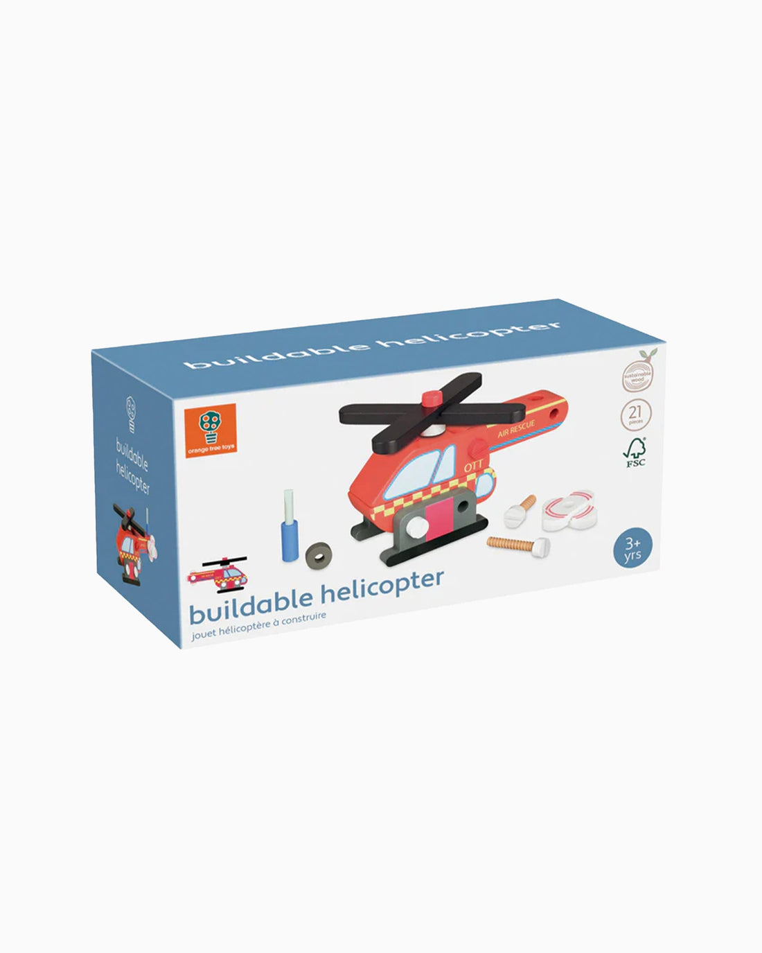 Orange Tree Toy Buildable Helicopter