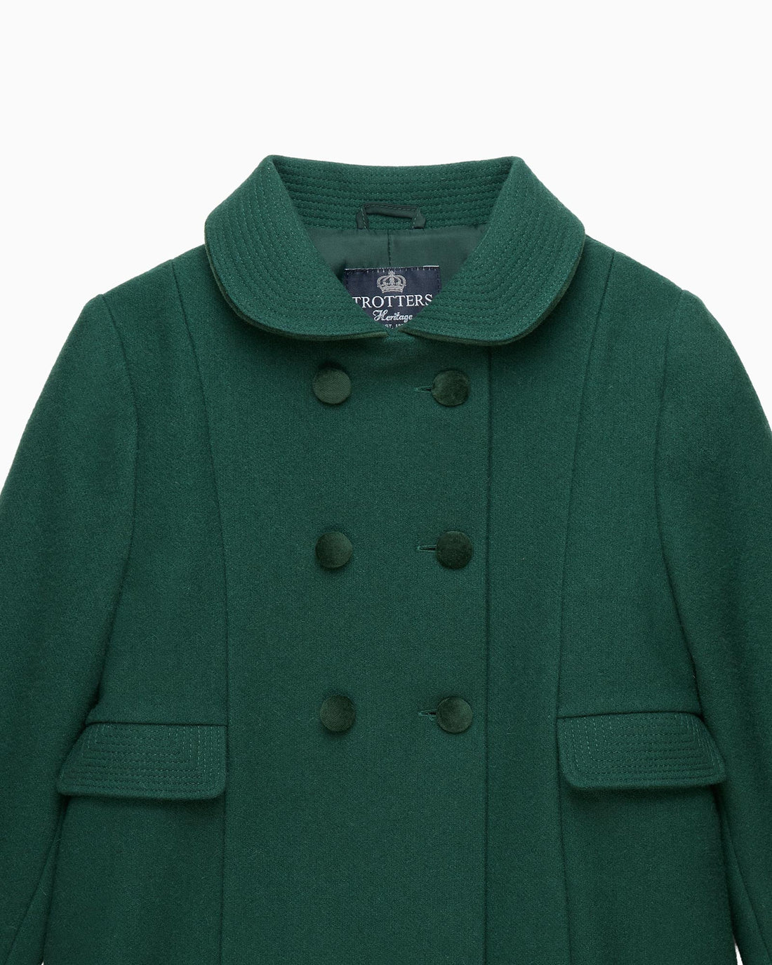Trotters Heritage Coat Classic Coat in Bottle Green