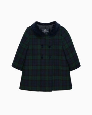 Trotters Heritage Coat Baby Classic Coat in Navy Tartan