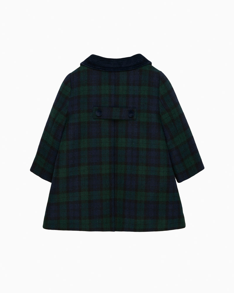 Trotters Heritage Coat Baby Classic Coat in Navy Tartan