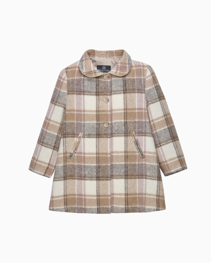 Trotters Heritage Coat Darcy Coat in Camel Check