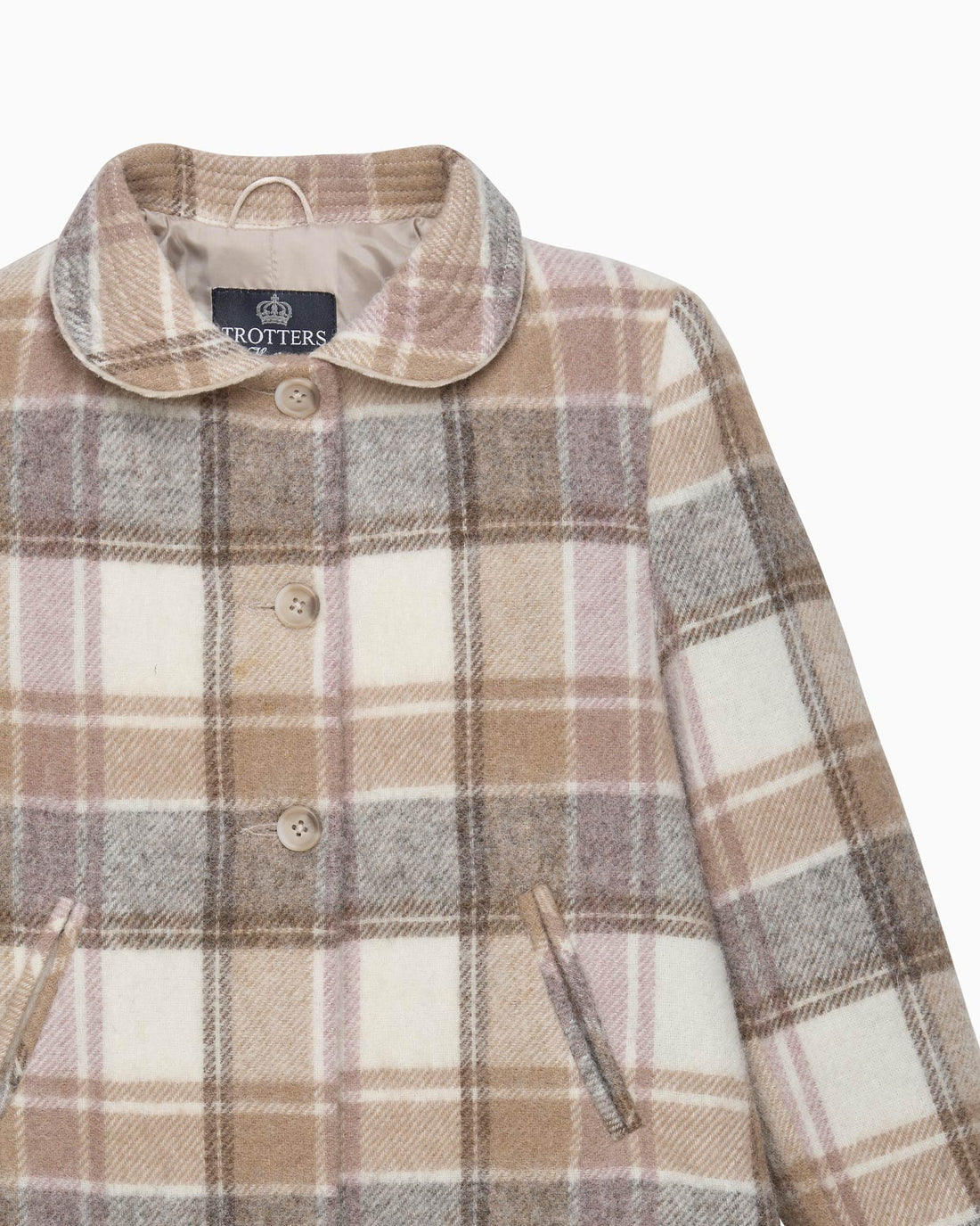 Trotters Heritage Coat Darcy Coat in Camel Check