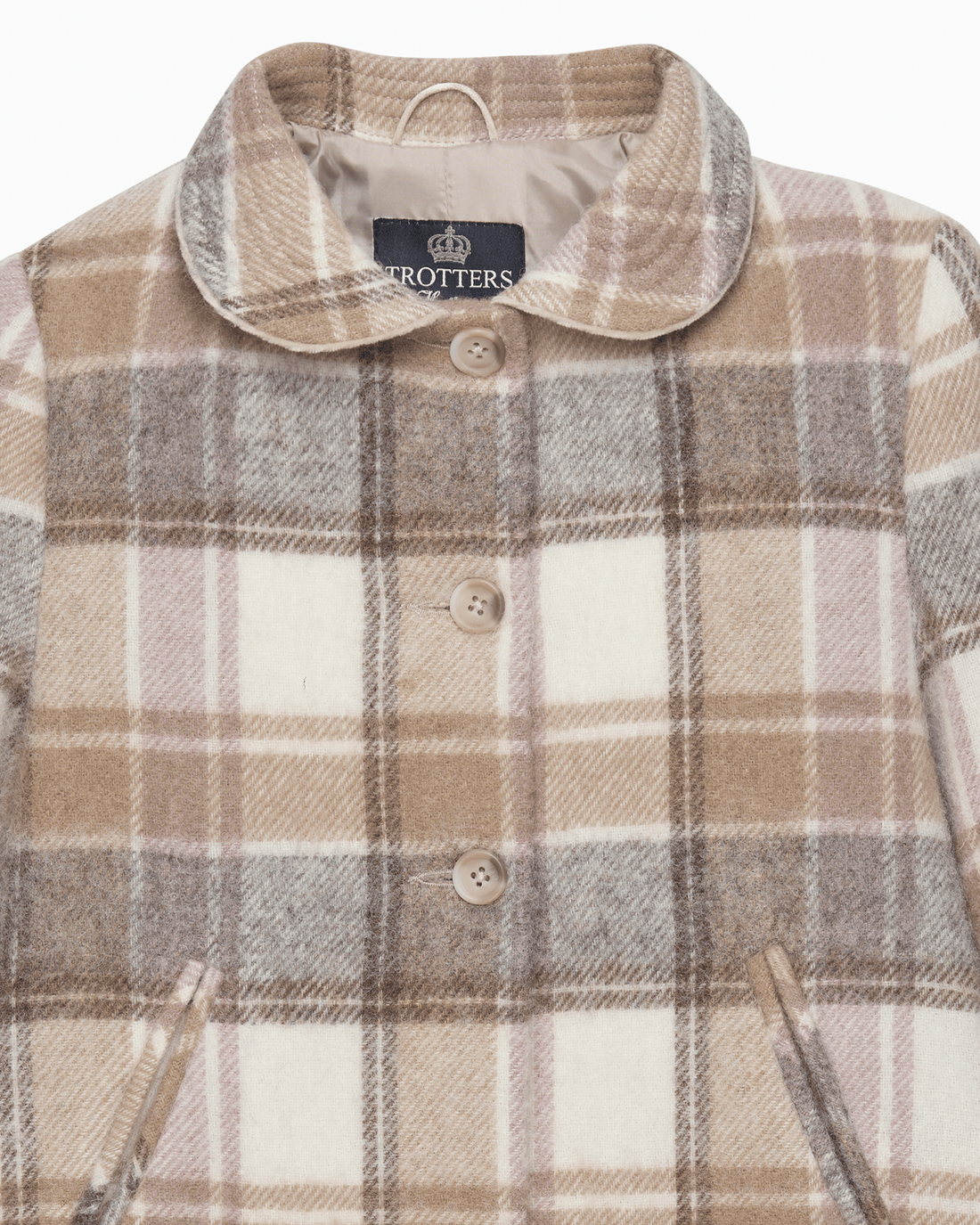Trotters Heritage Coat Darcy Coat in Camel Check