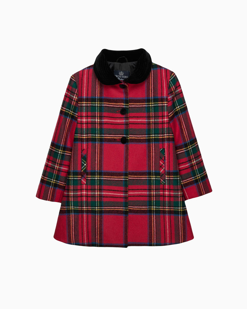 Trotters Heritage Coat Matilda Swing Coat in Red Tartan