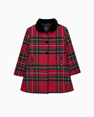 Trotters Heritage Coat Matilda Swing Coat in Red Tartan