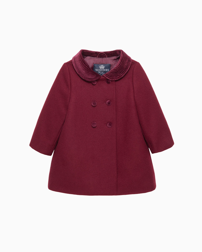 Trotters Heritage Coat Baby Classic Coat in Burgundy