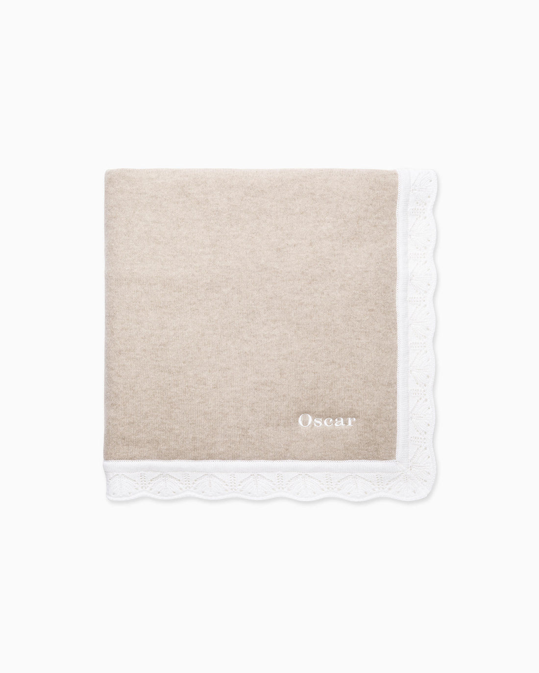 Lapinou Blanket Cashmere Blanket in Oatmeal