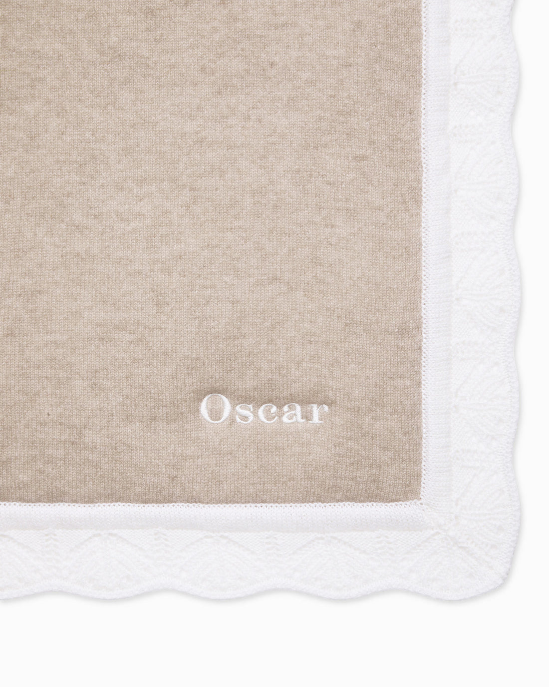 Lapinou Blanket Cashmere Blanket in Oatmeal