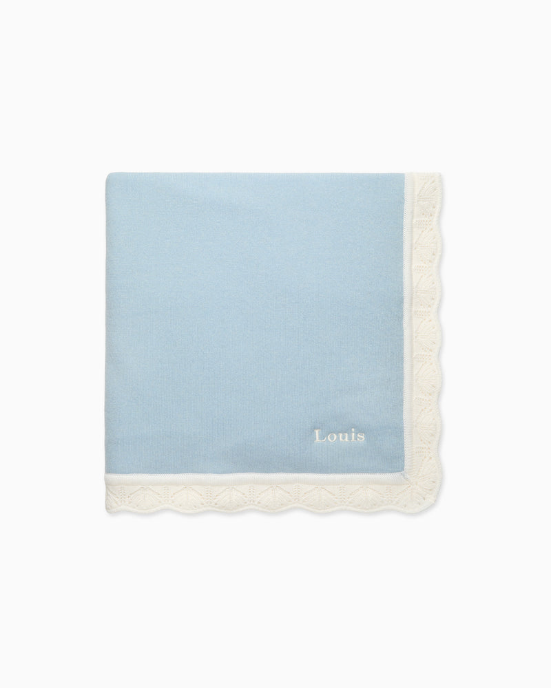 Lapinou Blanket Cashmere Blanket in Blue