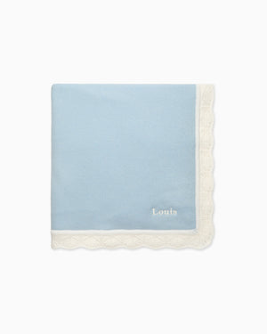 Lapinou Blanket Cashmere Blanket in Blue