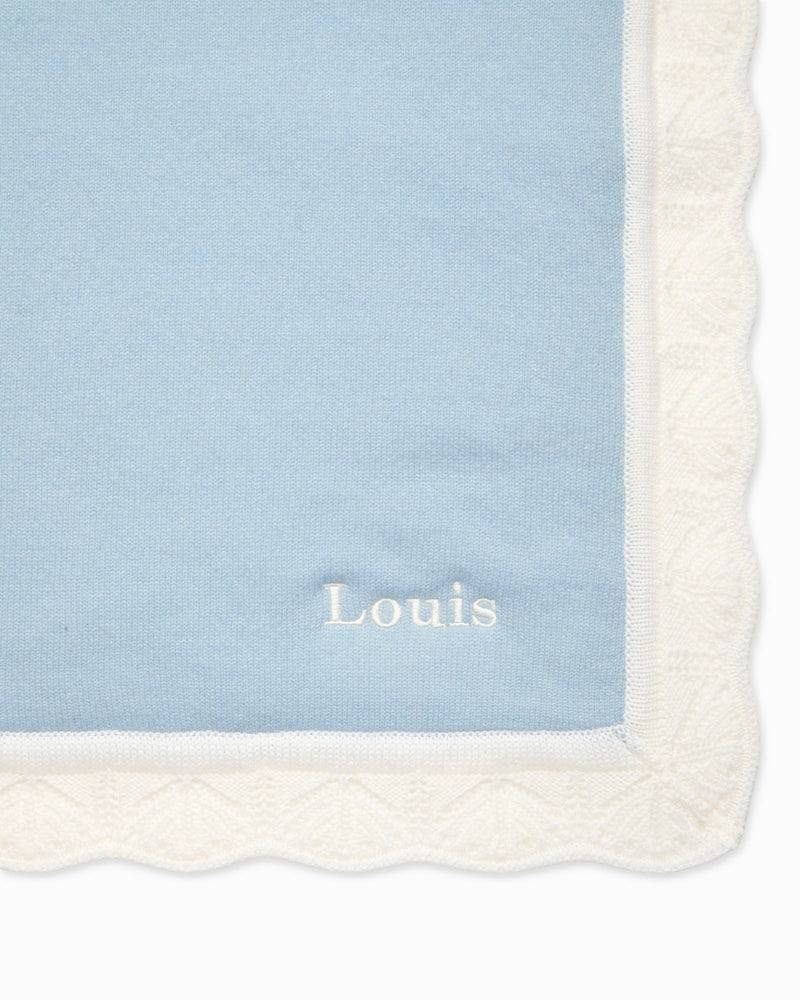 Lapinou Blanket Cashmere Blanket in Blue