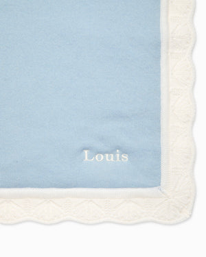 Lapinou Blanket Cashmere Blanket in Blue