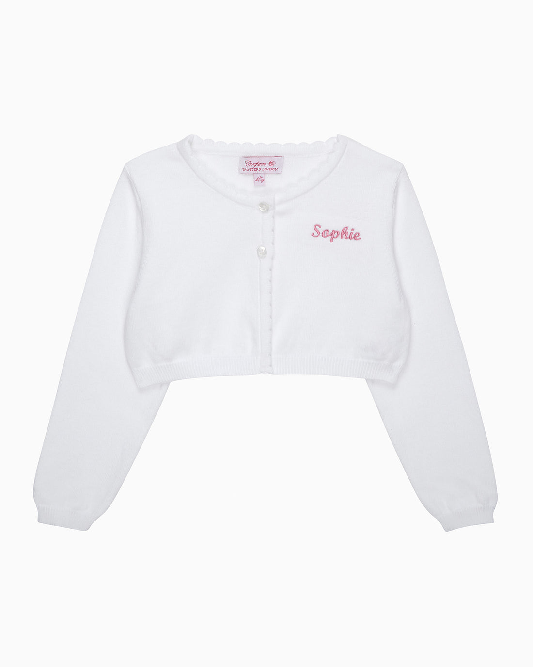 Confiture Cardigan Sophie Cropped Cardigan in White
