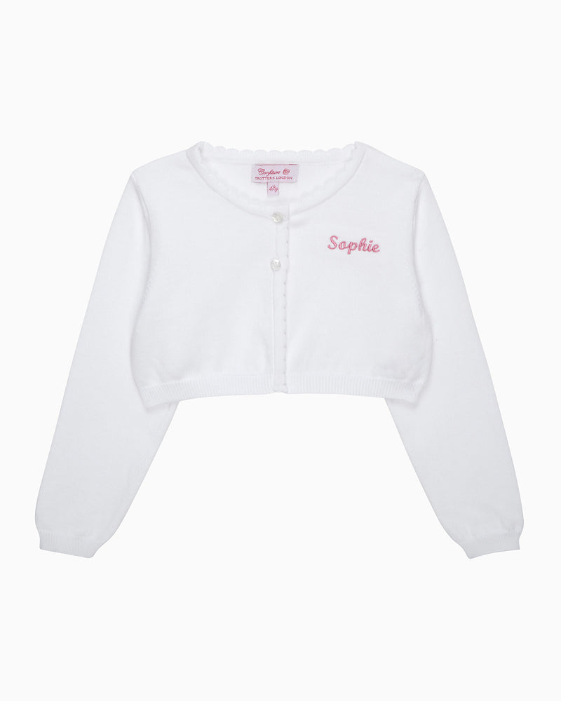 Confiture Cardigan Sophie Cropped Cardigan in White
