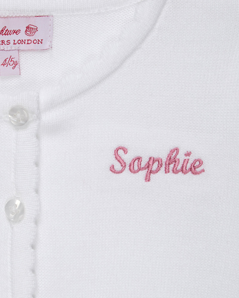 Confiture Cardigan Sophie Cropped Cardigan in White