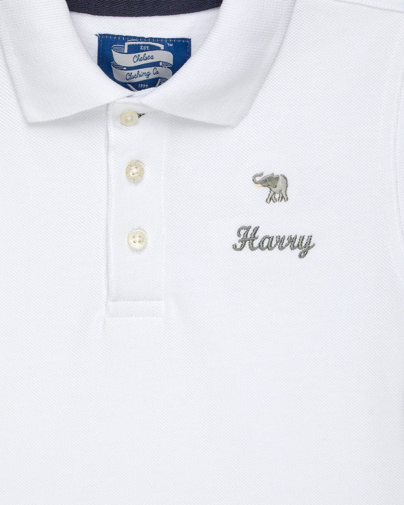 Thomas Brown Polo Harry Piqué Polo in White