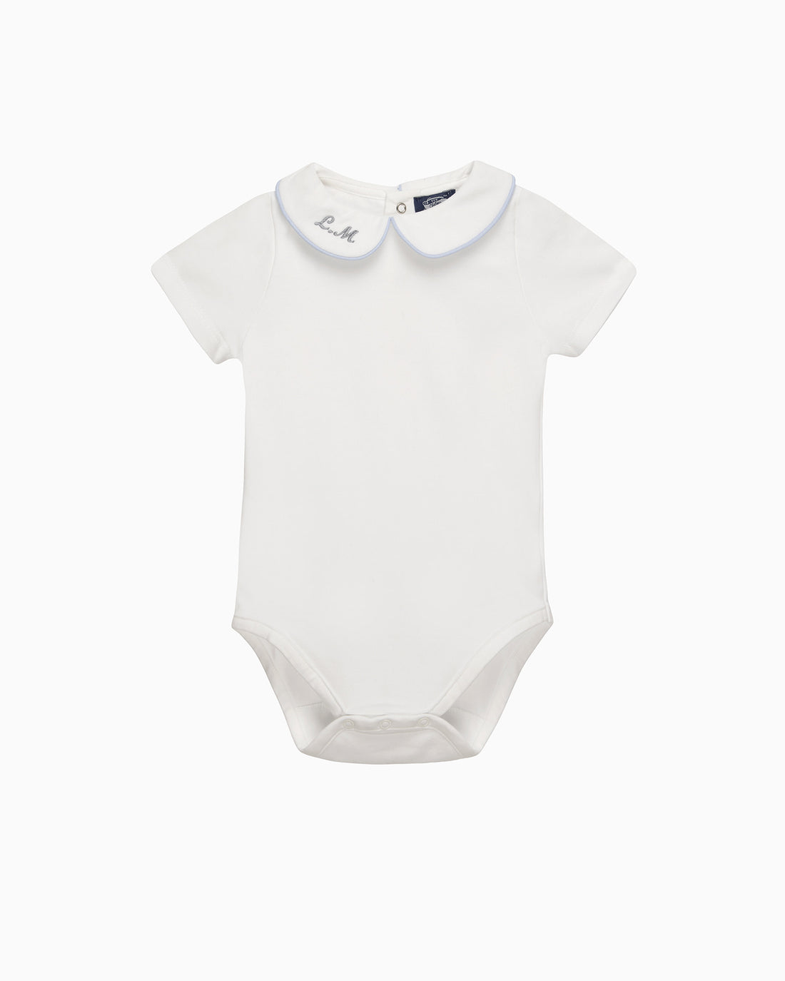 Chelsea Clothing Company Body Baby Short-Sleeved Milo Body in White/Blue