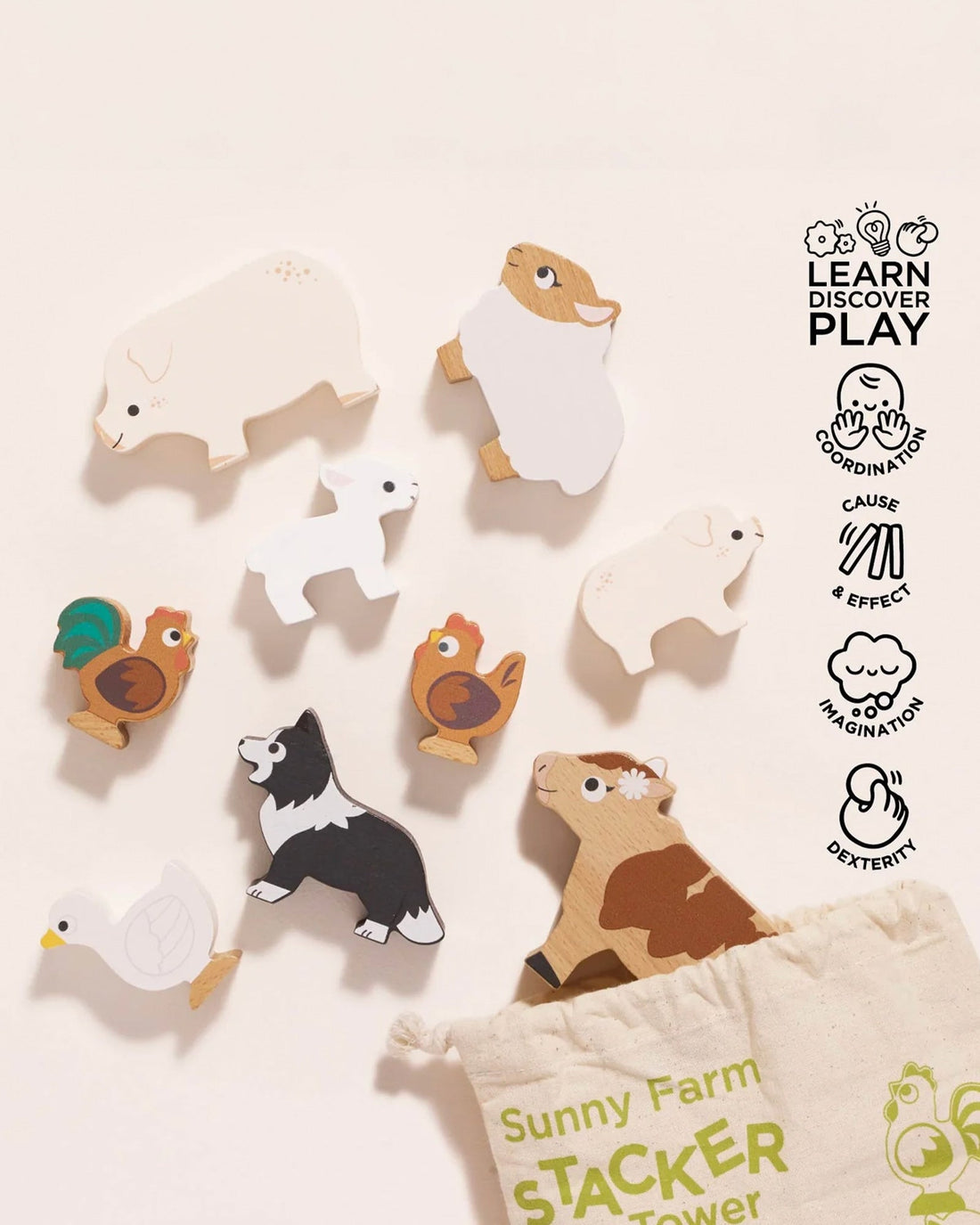 Le Toy Van Toy Le Toy Van Farmyard Animal Stacker