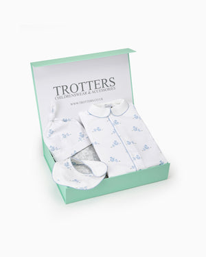 Trotters Childrenswear Gift Set Pale Blue Bunny Gift Set