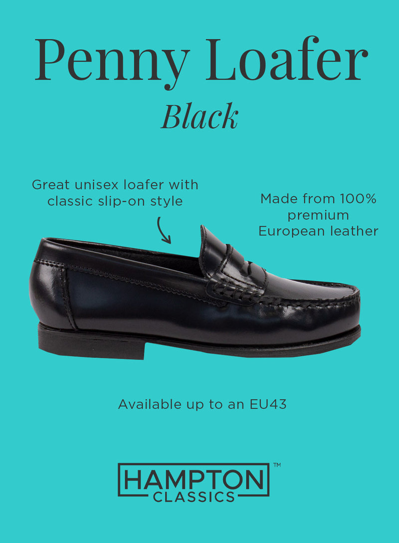 Hampton Classics School Shoes Hampton Classics Penny Loafer in Black