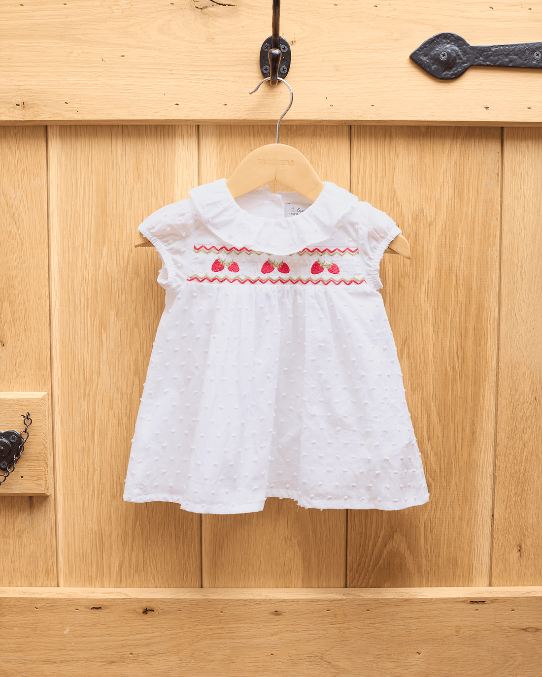 Lapinou Dress Baby My 1st Smocked Dress in Strawberry