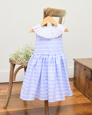 Confiture Dress Stripe Broderie Collar Dress