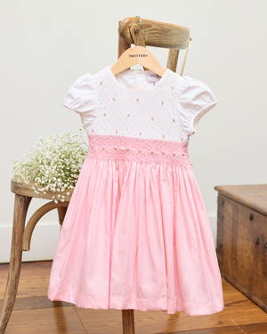 Lily Rose Dress Rose Hand Smocked Dress in Pink