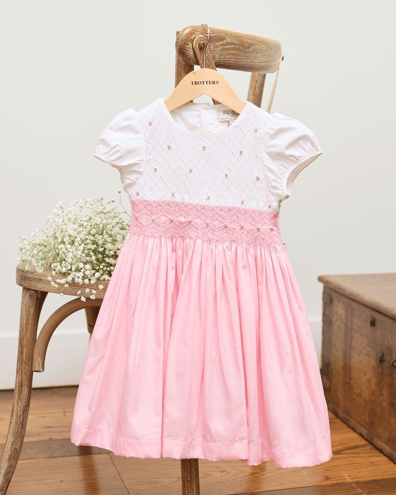 Lily Rose Dress Rose Hand Smocked Dress in Pink