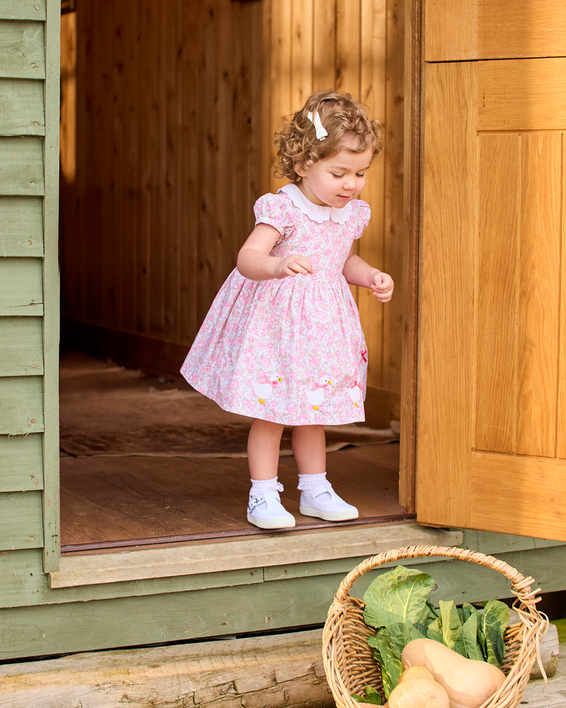 Confiture Dress Baby Duck Dress in Pink Floral
