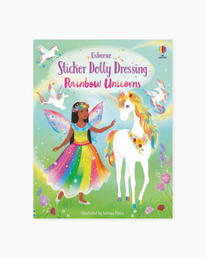 Usborne Book Usborne's Sticker Dolly Dressing Rainbow Unicorns