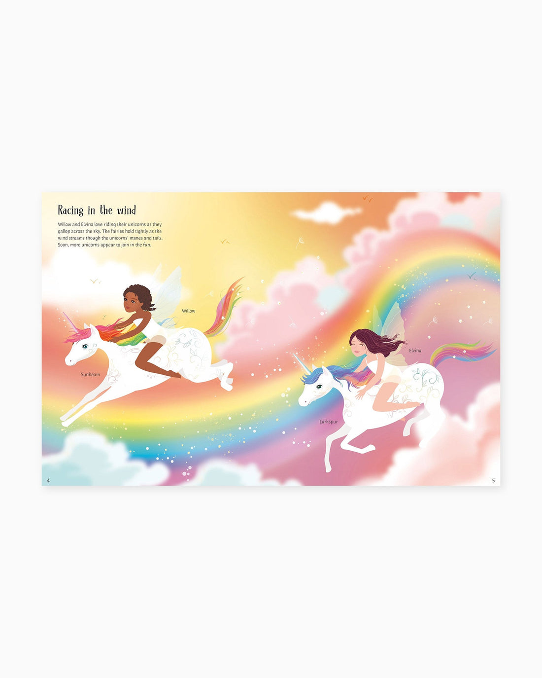 Usborne Book Usborne's Sticker Dolly Dressing Rainbow Unicorns