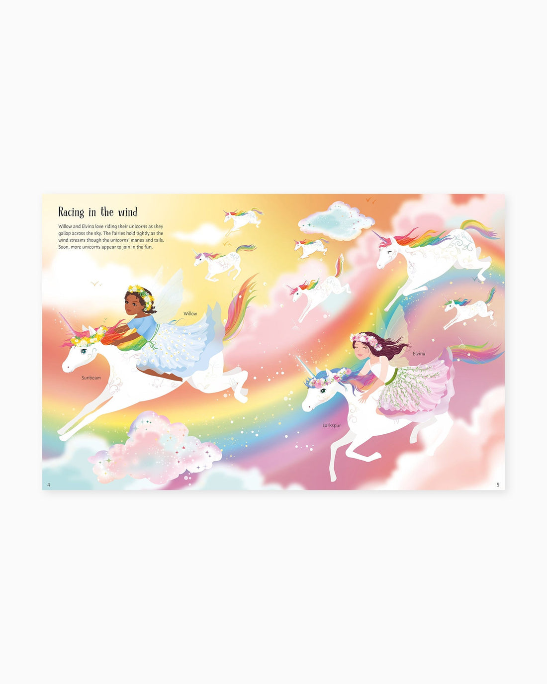 Usborne Book Usborne's Sticker Dolly Dressing Rainbow Unicorns