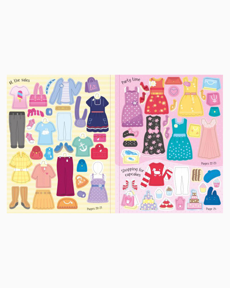 Usborne Book Usborne's Sticker Dolly Dressing Shopping