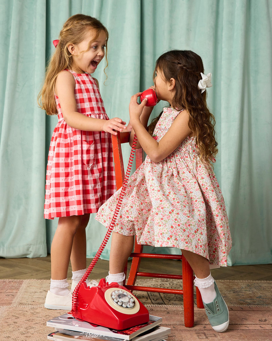 Confiture Dress Valentina Heart Dress in Red Gingham