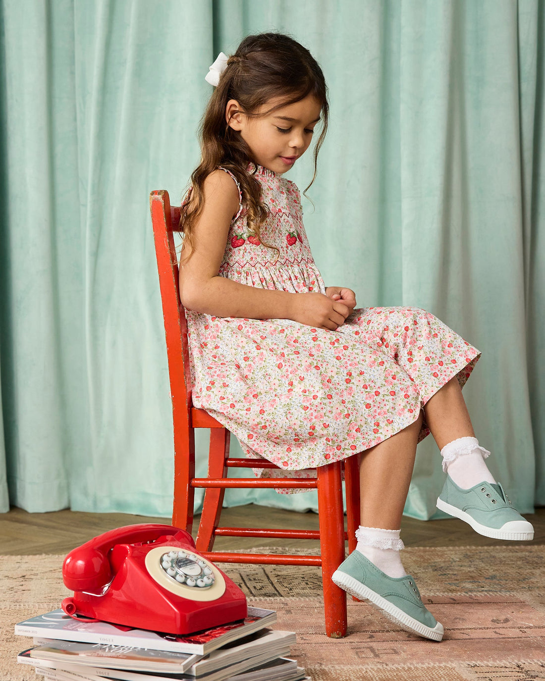 Confiture Dress Strawberry Floral Smocked Dress