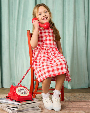 Confiture Dress Valentina Heart Dress in Red Gingham